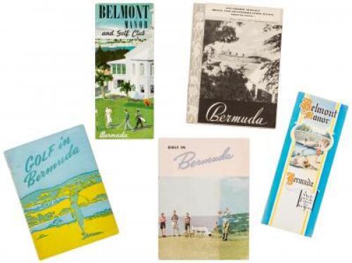 Five travel brochures for Bermuda, feature golf