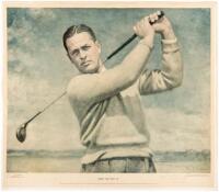 Robert Tyre Jones, Jr. - color print of Bobby Jones, signed and inscribed from him