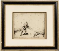 "Sand" - original etching with drypoint, signed