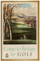 Come to Britain for Golf - Poster for the Travel Association of Great Britain and Northern Ireland