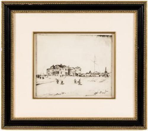 "The Royal and Ancient Club House" - original etching with drypoint, signed