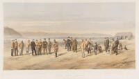 The Tee Shot. Westward Ho - chromolithograph after the painting by Major Shortspoon