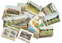 Approximately 125 post cards of golf courses and golfing scenes