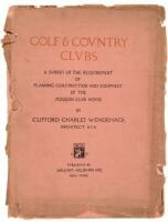 Dust jacket - Golf & Country Clubs: A Survey of the Requirement of Planning, Construction and Equipment of the Modern Club House