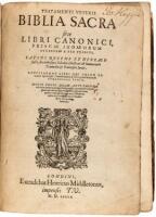 Testamenti Veteris Biblia Sacra, sive, Libri canonici priscae Judaeorum ecclesiae a Deo traditi