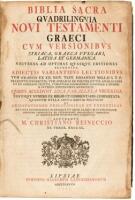 Biblia Sacra qvadrilinigvia Veteris Testamenti Hebraici cvm versionibvs e regione positis vtpote versione Græca LXX interpretvm ex codice msto. Alexandrino a Iohanne Ernesto Grabio primvm evvlgata... et Germanica B. Lvtheri... [with] Biblia Sacra quadrili