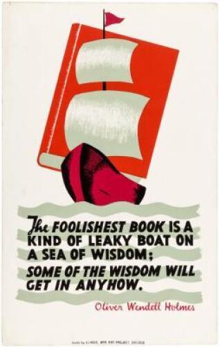 The Foolishest Book is a Kind of Leaky Boat on a Sea of Wisdom - WPA poster