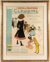 Theatre du Moulin-Rouge. Claudine - poster for the production