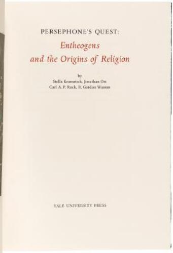 Persephone's Quest: Entheogens and the Origins of Religion