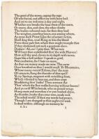 Proof pages from the Kelmscott Press edition of The Poetical Works of Percy Bysshe Shelley