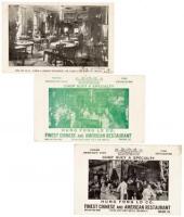 1912 Three pictorial postcards of Chinese restaurants in Chicago