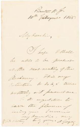 Autograph Letter Signed - 1865 Famous Geologists of East and West