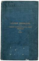 Japanese Immigration Legislation: Hearings Before the Committee on Immigration. United States Senate, Sixty-Eighth Congress, First Session on S. 2576 - A Bill to Limit the Immigration of Aliens into the United States