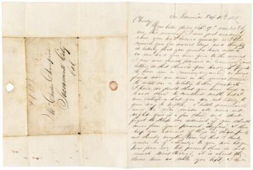 Autograph Letter Signed - 1850 San Francisco to a Mormon Island Miner