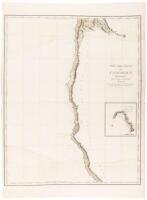 C&ocirc;te Nord-Ouest de l'Am&eacute;rique Reconnue par le Cape. Vancouver. 2e. Partie depuis 38o.15'. de Latitude Seple. et 237o.27' de Longitude jusqu&aacute; 45o.46' de Late. et 236o.15' de Longe