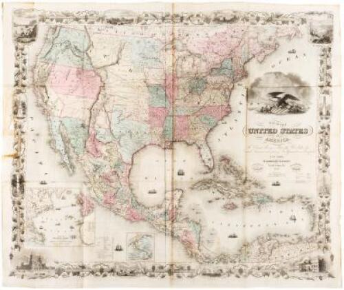 Map of the United States of America, the British Provinces, Mexico, the West Indies and Central America, with Part of New Granada and Venezuela