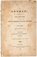 A Sermon Preached at the Dedication of the First Congregational Church in New York, January 20, 1821