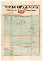 Mapa das Ilhas Adjacentes Arquipelagos dos Acores e Madeira...
