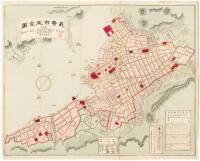 The Map of Nagasaki City Kiushiu Japan [title also in Japanese]