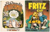 Two volumes of R. Crumb comics, one signed by Paul Krassner