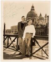 Signed photograph of Ernest and Mary Hemingway in Venice, Italy