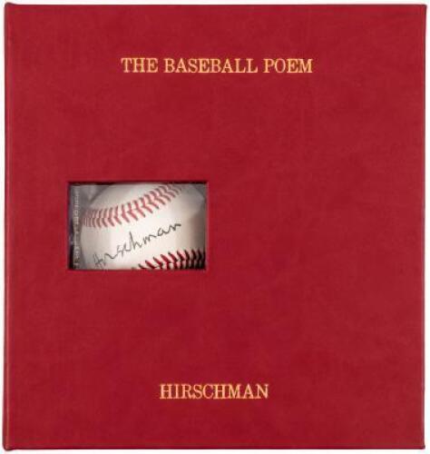 The Baseball Poem - broadside poem, with signed baseball