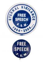 Two Free Speech Movement buttons