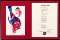 On Greatness - signed, letterpress poem with original painting by Jack Hirschman