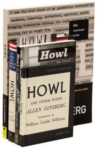 Howl - a collection of Howl and books about Howl - all signed by Lawrence Ferlinghetti