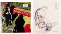 A lithograph and an LP by Leonard Cohen