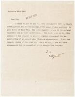 Typed Letter Signed from William Butler Yeats regarding early broadcasting the play "Cathleen ni-Houlihan" on the BBC