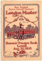 Official souvenir and score card, eighteenth annual league muster, held at Lowell, Mass., August 20th, 1908