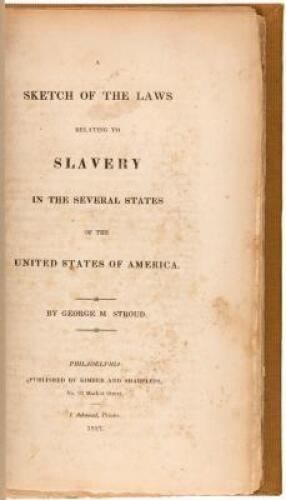 A sketch of the laws relating to slavery in the several states of the United States