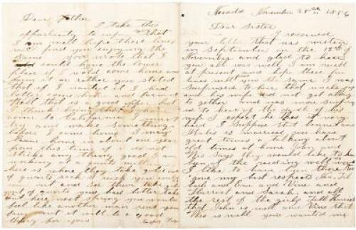 Autograph Letter Signed - 1856 Miner in Nevada City Quartz Mill