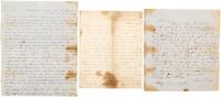 Two Autograph Letters Signed - 1856-57 Lonely woman emigrant in San Jose