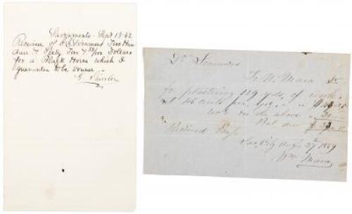 Autograph Document Signed - 1859 Forty-Niner who helped construct the State Capitol