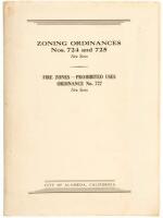 Zoning Ordinances Nos. 724 and 725, new series/ Fire Zones - Prohibited Uses, Ordinance No. 727, new series