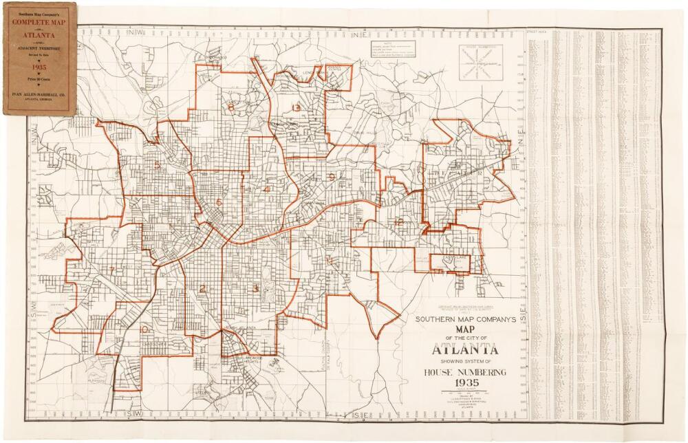 Southern Map Company's Map of the City of Atlanta showing system of 