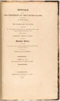 Message from the President of the United States Transmitting a report of the Secretary of State in obedience to a resolution of the House of Representatives, of the twenty-eighth of February last, of the number of impressed American seamen confined in Dar