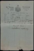 Telegram sent by John Barrett after resigning as US envoy to Thailand
