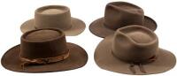 Lot of 4 Australian made cowboy hats.