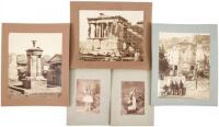 Approximately 30 original albumen photographs of Greece, is scenery, people and archeological ruins