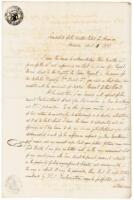 Autograph Letter, signed, congratulating the new Captain General of Cuba, Joaquin de Ezpeleta