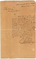 Autograph Letter, signed, from the U.S. Consulate at Havana regarding the release of an American seaman held in the stocks in Cuba