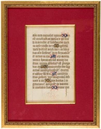 Illuminated manuscript leaf from a Book of Hours (Horae B.M.V)