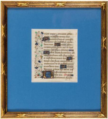 Manuscript leaf on vellum from a Book of Hours (Horae B.M.V.)