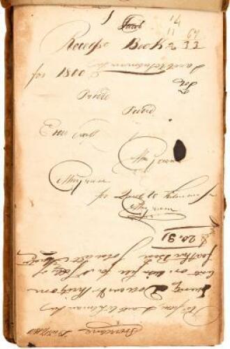 Receipt book of Jacob Whitman & Co., primarily recording payments for items sold at auction, signed by the consignors