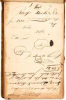 Receipt book of Jacob Whitman & Co., primarily recording payments for items sold at auction, signed by the consignors