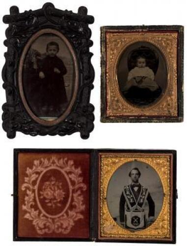 Small collection of ambrotypes and one tintype