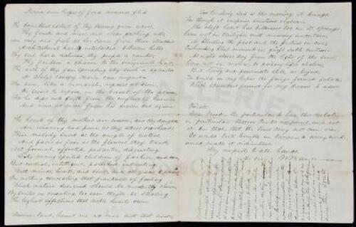 Prairie Land - an autograph poem, signed by William Bausman